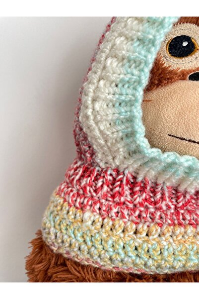 The Cloudish Shop Baby Kids Hand Knitted Knitted Neck Collar Beanie Balaklava Blue Red White Mixed