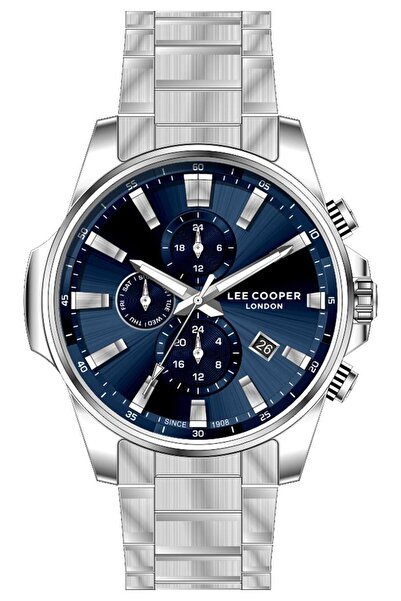 Lee Cooper Lc08327.370 All Functions Active Metal Cord Metal Case 5 Atm Water Resistant Metallic R