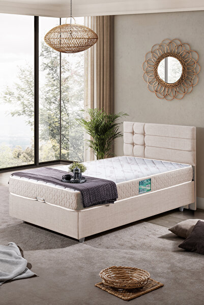 Setay Viyana Tek Kişilik Baza Başlık Comfort Yatak Seti Krem