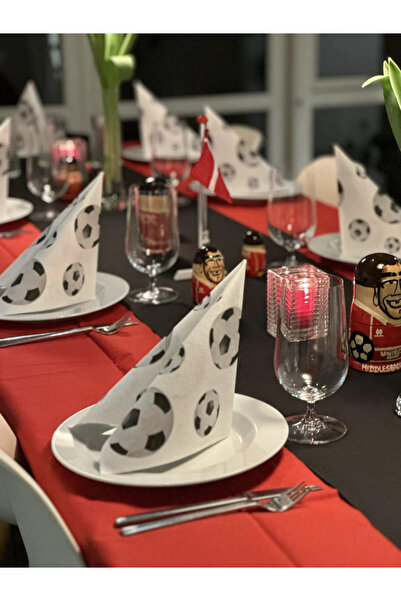 Mank Șervețele de masă festive Linclass - Fussball / 40 x 40 cm / 50 buc