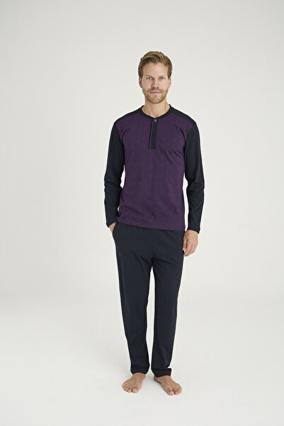 KLY Battal Midi Collar Pajama Set 9110