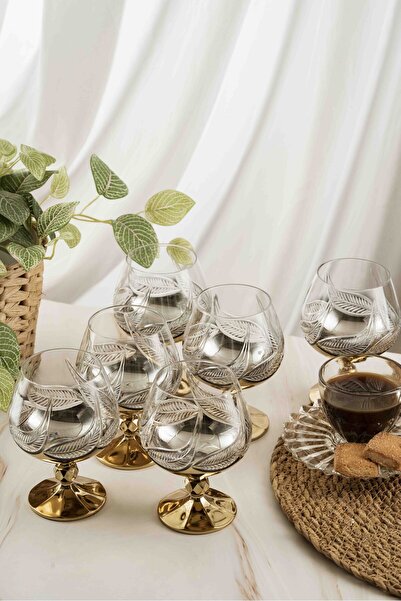 crystalhome 6!Li Gold Leaf Crystal Coffee Side 250ml