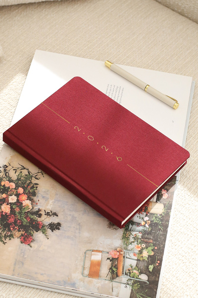 Matt Notebook 2026 Yılı A5 Keten Haftalık Ajanda 15x21 cm - 12 Aylık Bordo