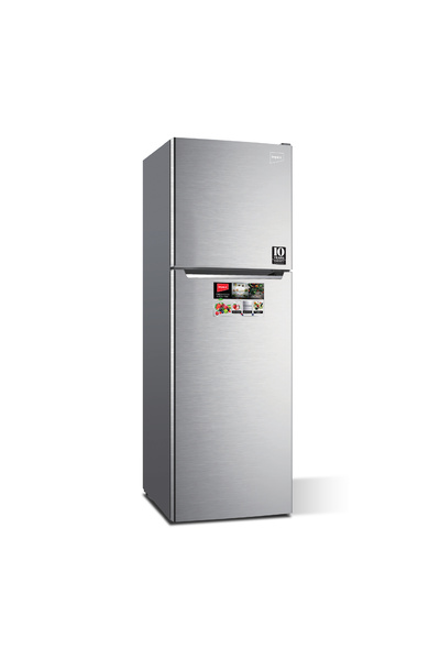 İMPEX 270L No Frost Inverter Refrigerator, Dark Silver, Glass Shelves, Fast Cooling, Energy Saving