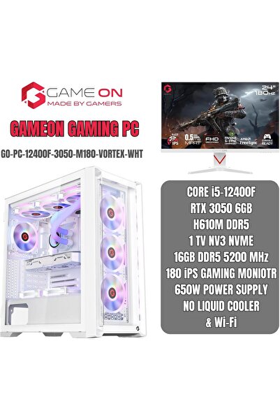 GAMEON Gaming PC Bundle | Intel Core i5-12400F | RTX 3050 6GB | 16GB DDR5 RAM | 1TB NVMe SSD | 180Hz