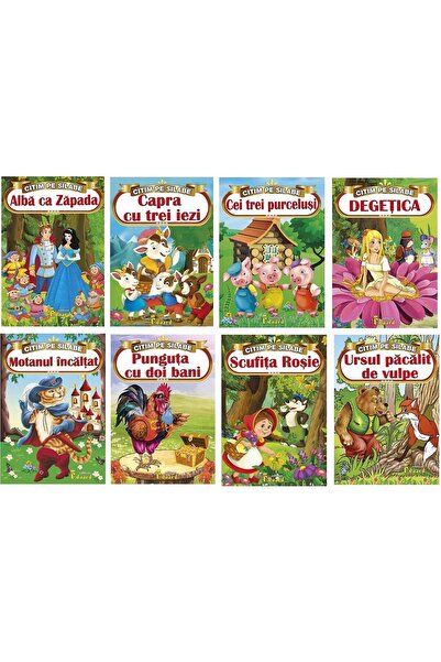 Editura Eduard Pachet Citim pe silabe - Povesti clasice (8 carti)