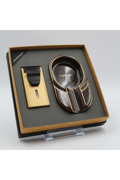 COHİBA Puro Çakmak ve Küllük Hediye Seti - Şık Kutulu Puro Seti - PST0134