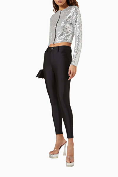 Good American Payet Detaylı Cardigan, Işıltılı Günlük-Şık Kadın Hırka