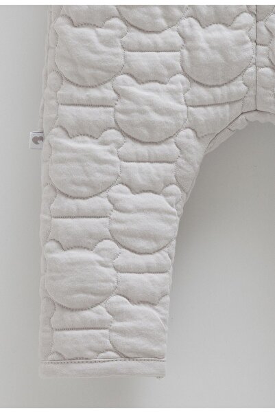 Caramell Quilted Baby Romper – Hooded Jumpsuit (1-12 Months)