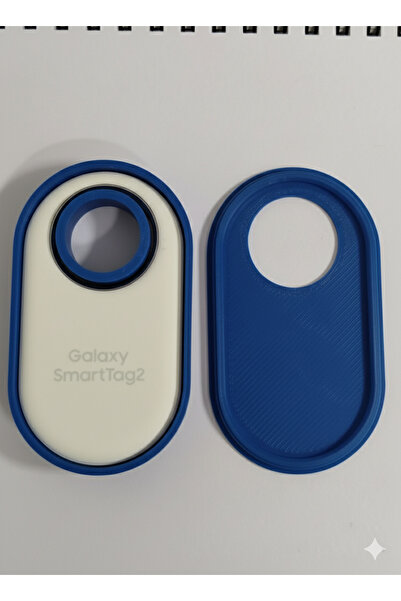 Kanem3D Samsung SmartTag 2 Uyumlu Sert Kapaklı Kılıf Lacivert