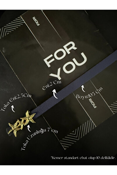 Fiori Star Buckle Women's Belt, Coat Belt, Shirt Belt, Dress Belt