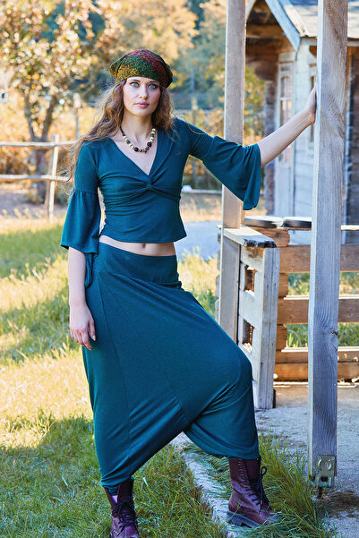 Los banditos Low-Rise Women's Bohemian Shalwar with Elasticated Cuffs