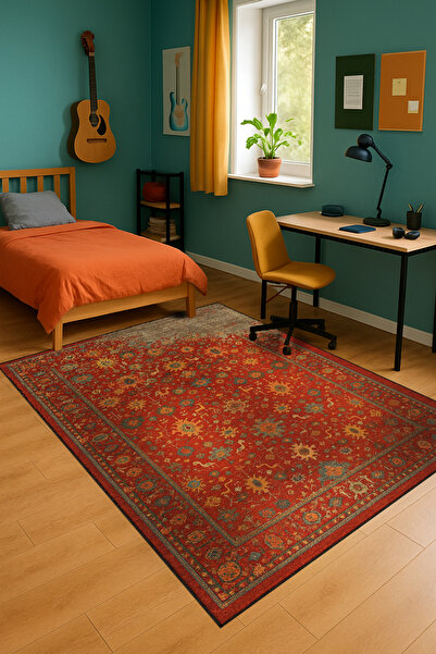 Rugs Modern Halı MOSSO Klasik Anadolu Geleneksel Desenli Dokuma Taban Vintage...