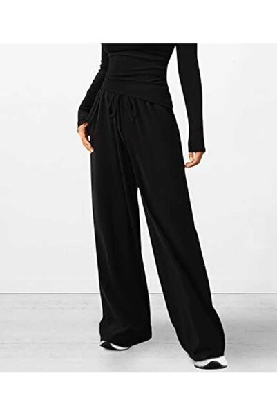 CANDERO ملابس رياضية نسائية سوداء فضفاضة كبيرة الحجم ذات جودة عالية وقصة فضفا...