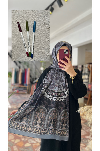 Neva Vual Silk Shawl Eyeliner Gift Shawl