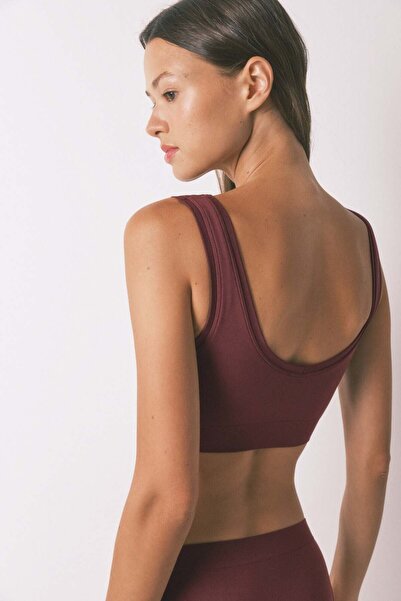 Women'secret LOVELY seamless reversible top in maroon