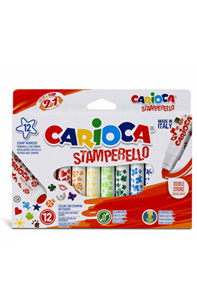 ileri grup أقلام تلوين ملونة مختومة من كاريوكا، 12 قلمًا