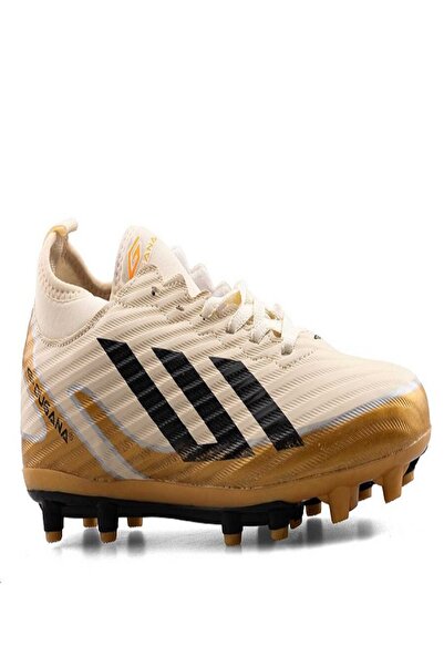 iskarpino Men's Football Boots with Cream Gold Laces and Socks
