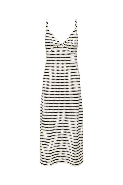 ONLY Γυναικείο καλοκαιρινό φόρεμα μπεζ ΜΟΝΟ-15346296 CLOUD DANCER ΜΑΥΡΟ