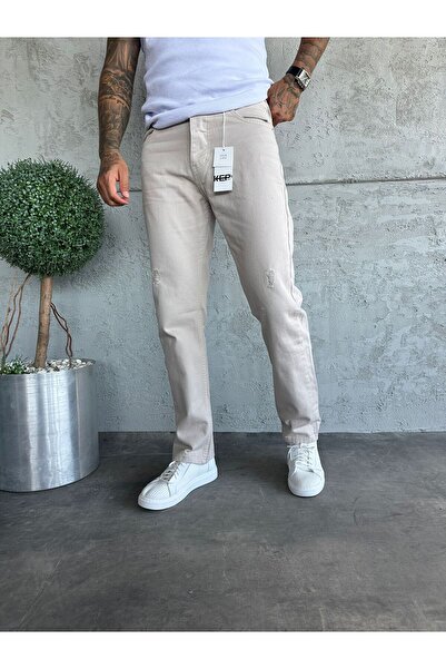 KağanKY Sive poderane detaljne široke farmerke