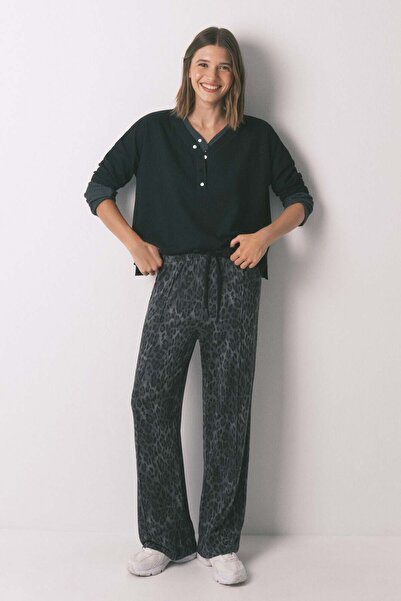 Women'secret Long gray animal print trouser