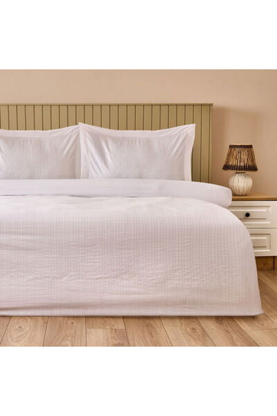 Evidea Σετ Παπλωματοθήκης Διπλού Κρεβατιού Soft Dobby Weave - Λευκό