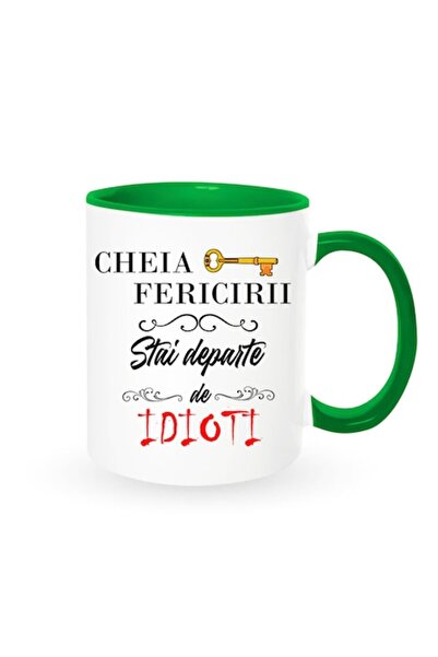 OEM Cană personalizată cu mesajul: „cheia fericirii, stai departe de...”, Bet...