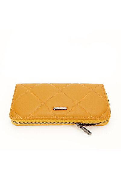 David Jones Women's quilted wallet B-P116-510 M0 Mustard yellow