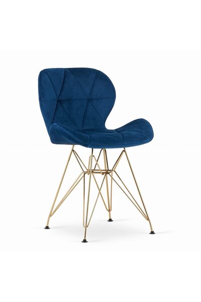 Artool Kitchen/living room chair, Artool, Nest, velvet, metal, navy blue and gold, 47x53x73 cm