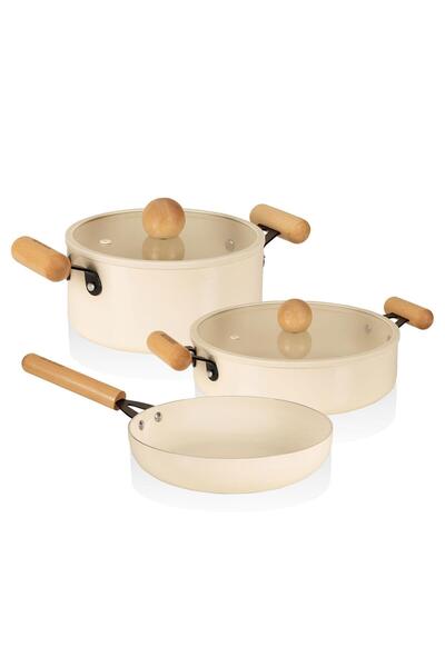 The Mia Cucina Di Mia Induction Base Ceramic Cookware Set 5 Pieces