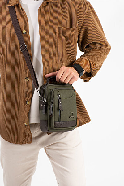 MEGA ÇANTA Canvas Series Multi-Compartment Crossbody/Handheld Men's Bag