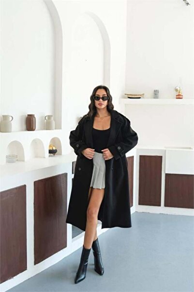 Dipmoda Women's Lined Coat with Sleeve Details Dpmylk34