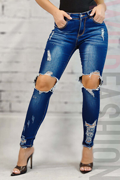WildFashion Τζιν skinny με στρας S687RR-444