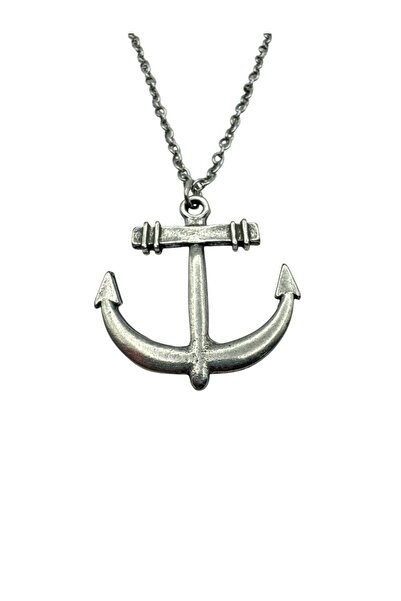Herşey Nota Unisex Necklace with Minimal Anchor Figure – Elegant, Modern and Sailor-Spirited Design