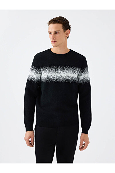 Loft سترة رجالية سوداء ذات قصة عادية Lf2040871