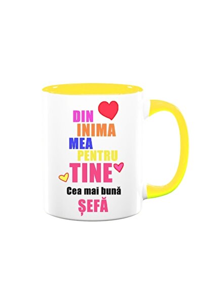 OEM Cană personalizată pentru șef cu mesajul: „Din inimă pentru tine, cel mai...