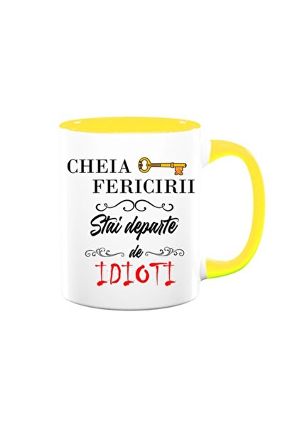 OEM Cană personalizată cu mesajul: „cheia fericirii, stai departe de...”, Bet...