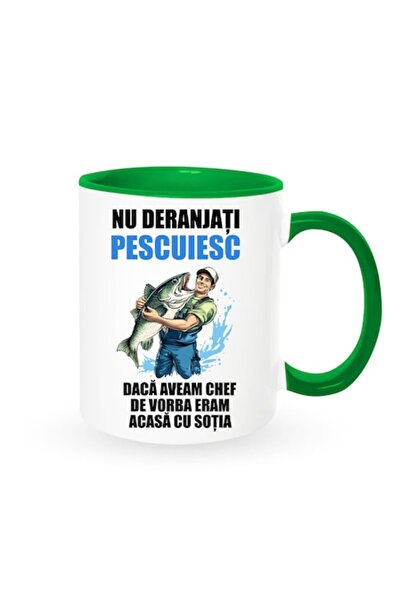 OEM Cană personalizată cu mesajul „Nu deranjați, pescuit, dacă aș vrea să sta...