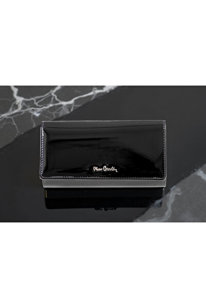Pierre Cardin Women's wallet made of genuine leather, Pierre Cardin, Black, 18x10x3