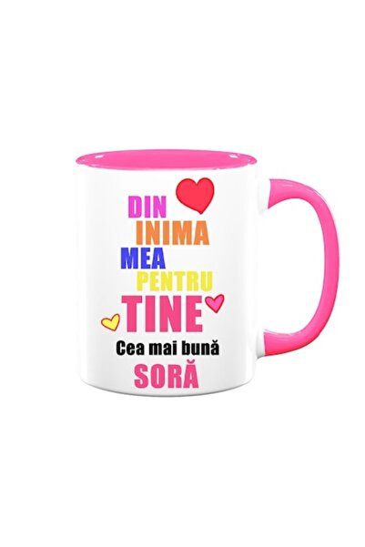 OEM Cană personalizată pentru soră cu mesajul: „Din inima mea pentru tine, ce...