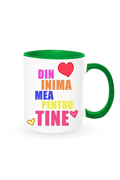 OEM Cană personalizată cu mesajul „Din inima mea pentru tine”, design multico...