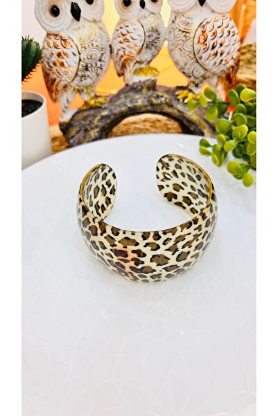 QUMLA leopar desenli kemik bileklik