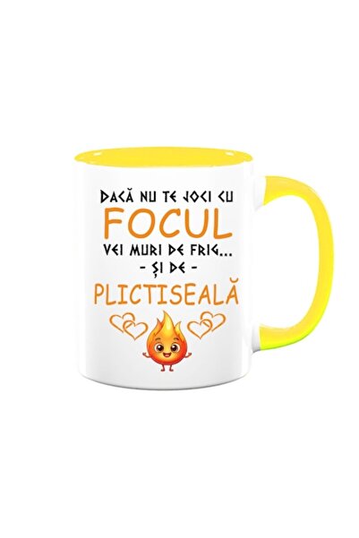 OEM Cană personalizată cu mesajul: „dacă nu te joci cu focul, vei muri de fri...