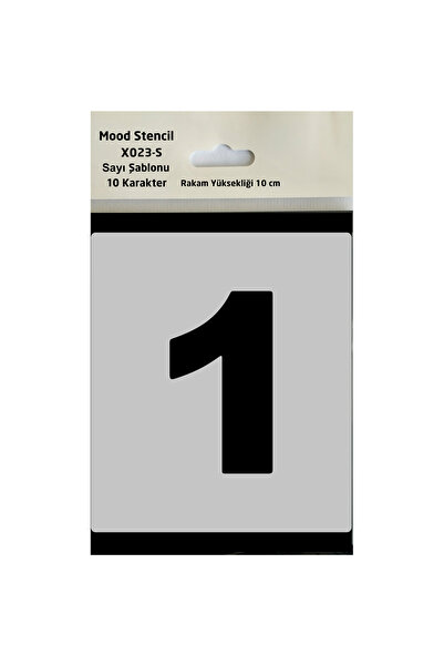 Mood Stencil Stencil Rakam Boyama Şablonu X023-SAYI Rakam Yüksekliği 10 cm