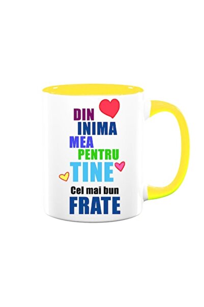 OEM Cană personalizată pentru frate cu mesajul: „Din inima mea pentru tine, c...