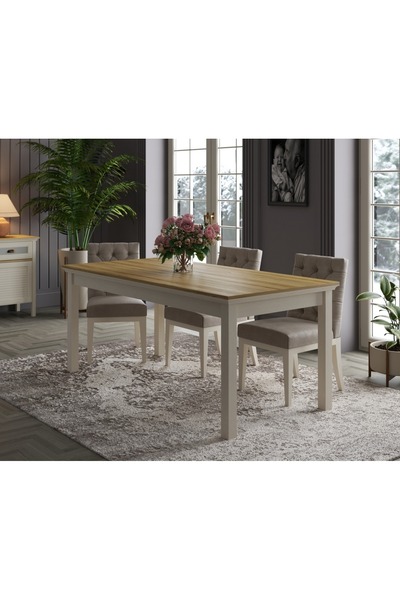 Sakura Ahşap Hunerika Mavrova Premium Yemek Masası- aytaşı/legnano