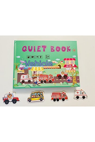 Toy Toy Toy Carte educativă Montessori cu velcro pentru copii – Temă: Transport