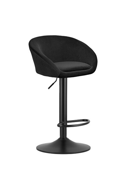 Artool Scaun de bucatarie/bar, Artool, East, rotativ, catifea, negru, 53x46x8...