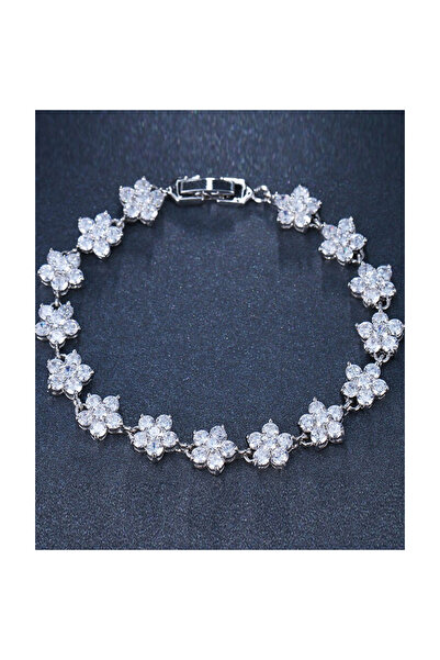 OEM Bratara mireasa Zirconia Flowers