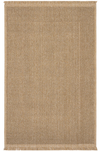 Cool Halı Mirage Brown Kilim Carpet Non-Slip Washable Loop Weave Bohemian Living Room Kitchen Rug